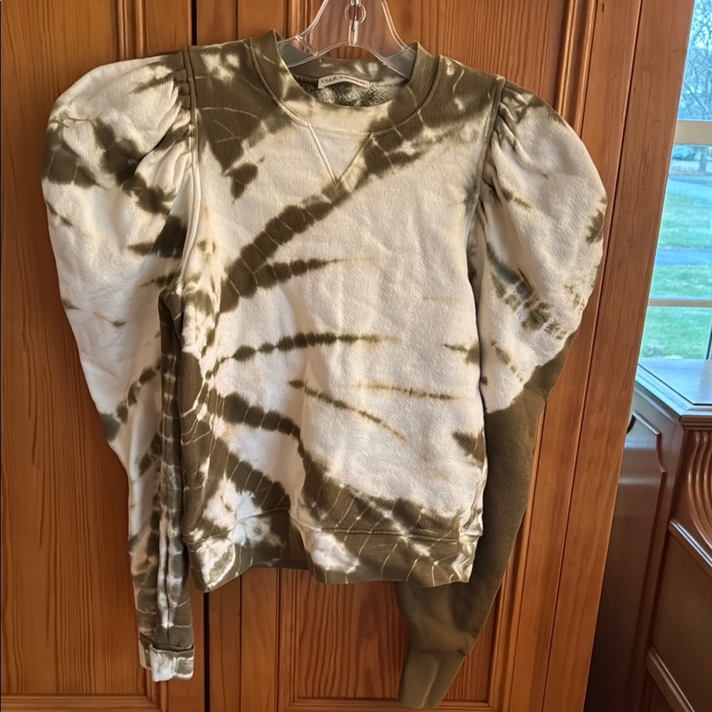 Ulla Johnson Tie-Dye Puff Sleeve Sweatshirt